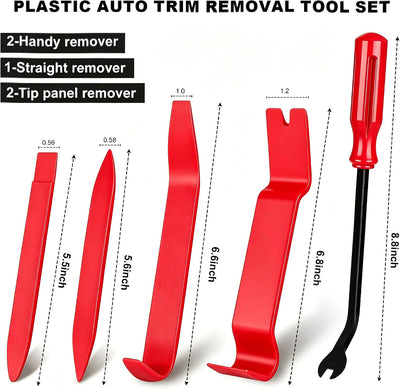 Kit 5 Pzas Herramientas Remover Molduras Auto Puerta Tablero