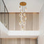 Candelabros LED modernos para techo alto sala entrada hotel