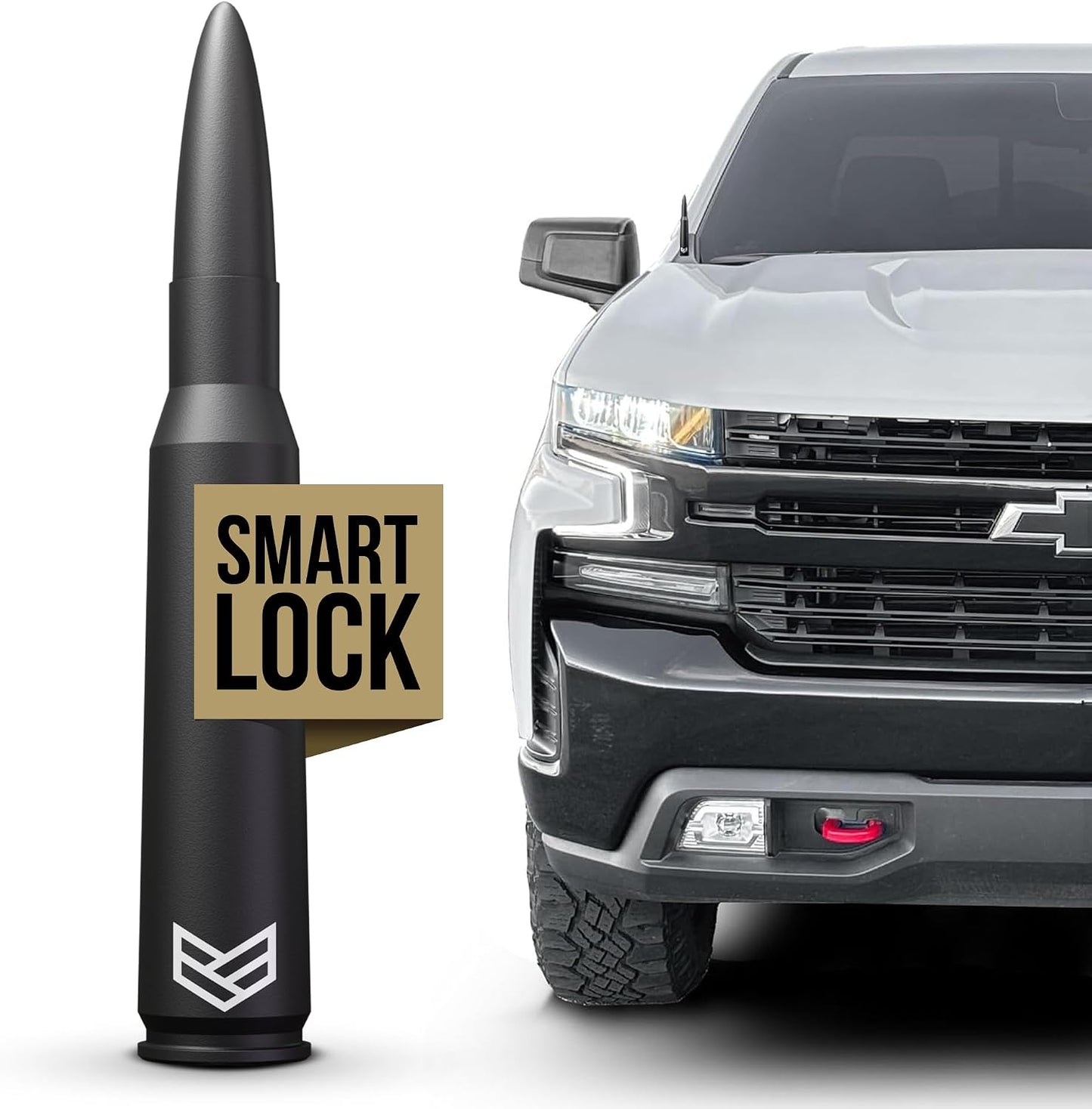 Antena de bala para Chevy Silverado y GMC Sierra antirrobo