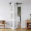 Puerta granero plegable 36x84pulg vidrio esmerilado
