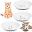 3 Pzas Cuencos Cerámica para Gatos Plano Blanco Base Antiderrap