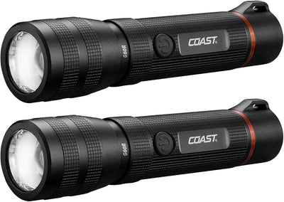 Linterna LED recargable 1000 lúmenes impermeable pack 2