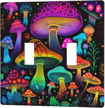 Cubierta interruptor decorador hongo trippy neon