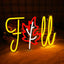 Letrero neón LED otoño Acción de Gracias regulable USB