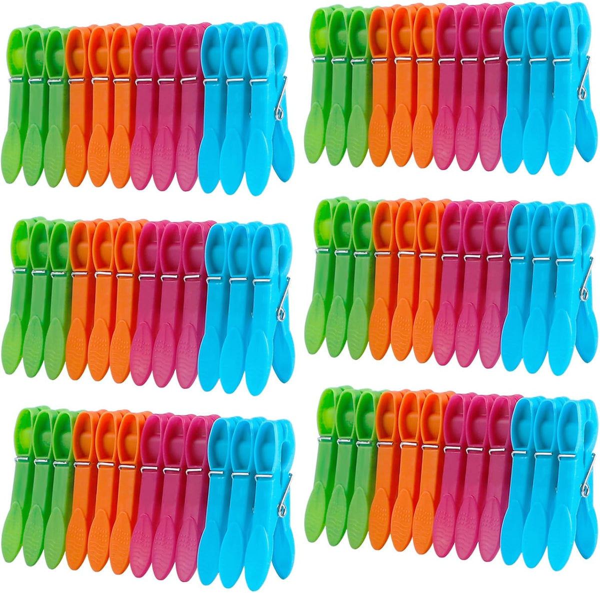 72 Pinzas Plástico Colores para Colgar Ropa Aula Manualidades