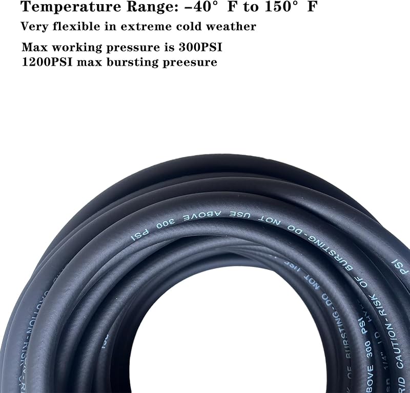 Manguera aire 3/8pulg x10ft resistente compresor con accesorios