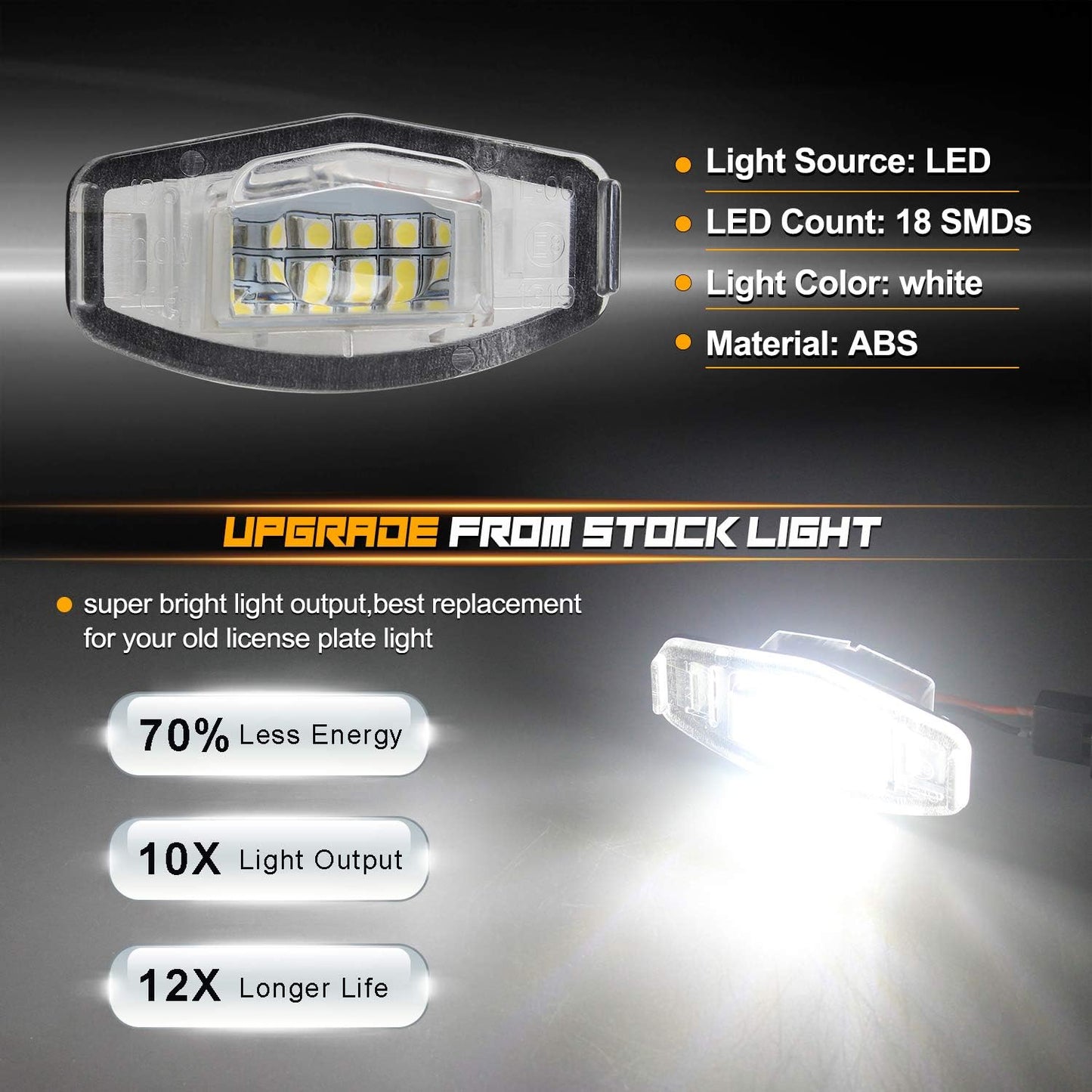 Luces LED matrícula comp Honda Accord Civic Odyssey Pilot
