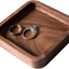 Bandeja cuadrada madera nogal 4" organiz. joyas