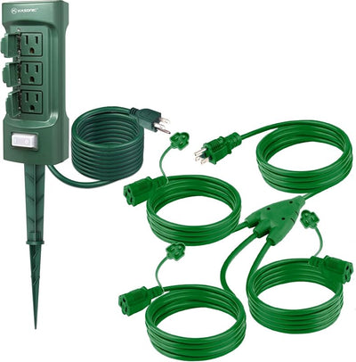 Estaca alimentación exterior cable extensión 1-3 ft SJTW