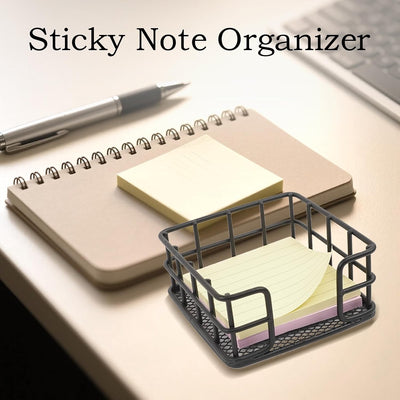 Soporte notas adhesivas metal dispensador escritorio oficina