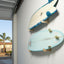 Soporte pared tabla surf bambú exhibición longboard