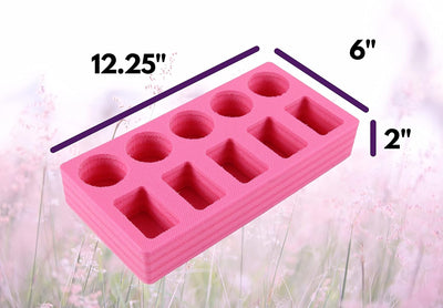 Bandeja organizadora rosa 12x6" 10 ranuras baño dormitorio