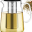 Tetera vidrio borosilicato 74oz con infusor acero inox