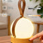 Luz nocturna madera natural con mango cuero 2000mAh recargable