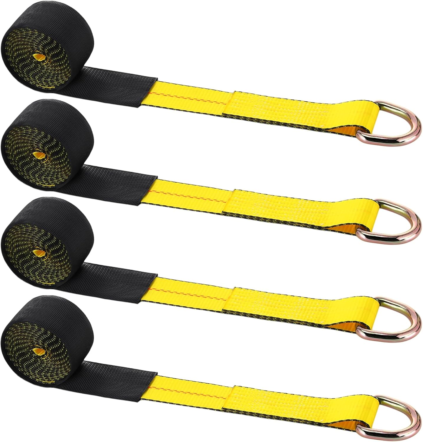 8 Correas remolque camión 2x8ft anillo D 11000lb resistencia