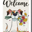Bandera floral jardín 12x18pulg doble cara