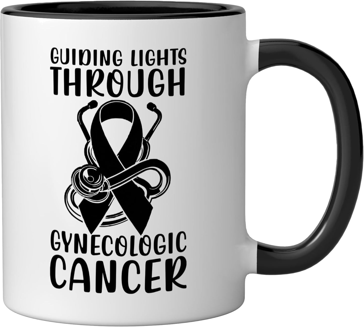 Taza Cerámica para Enfermera Oncología Negro/Blanco