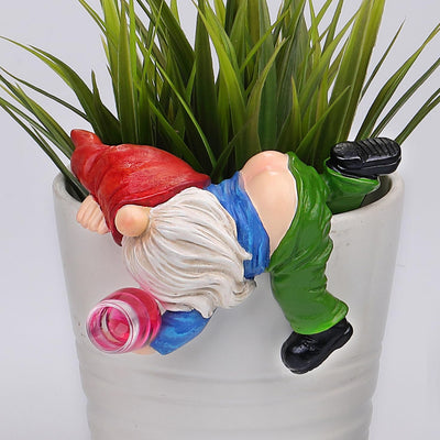 Figuras gnomo resina colgantes para maceta decoración jardín