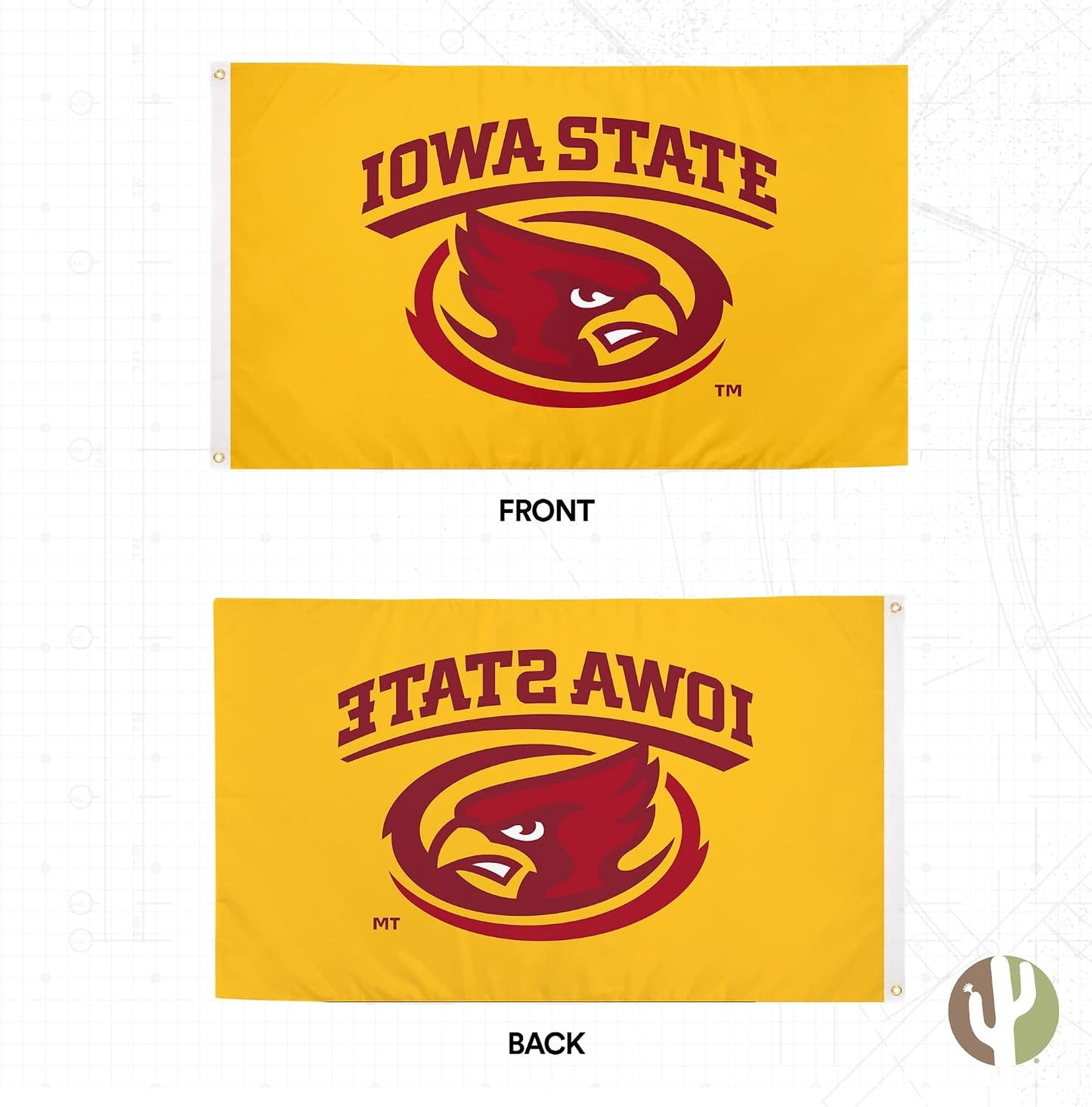 Bandera ISU Univers. Iowa 3x5pies tela poliéster duradera