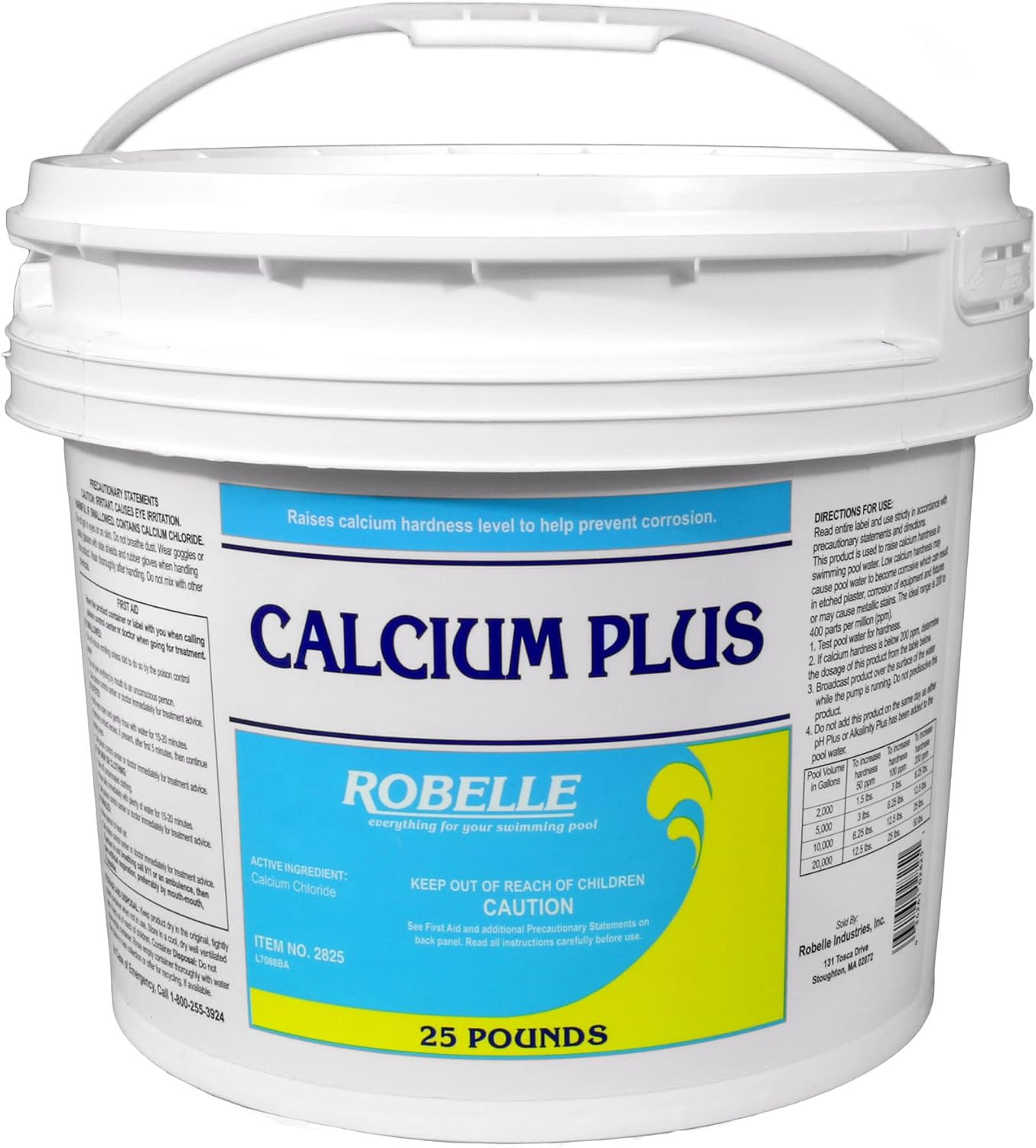 Incrementador calcio piscina 25lb hecho EE.UU
