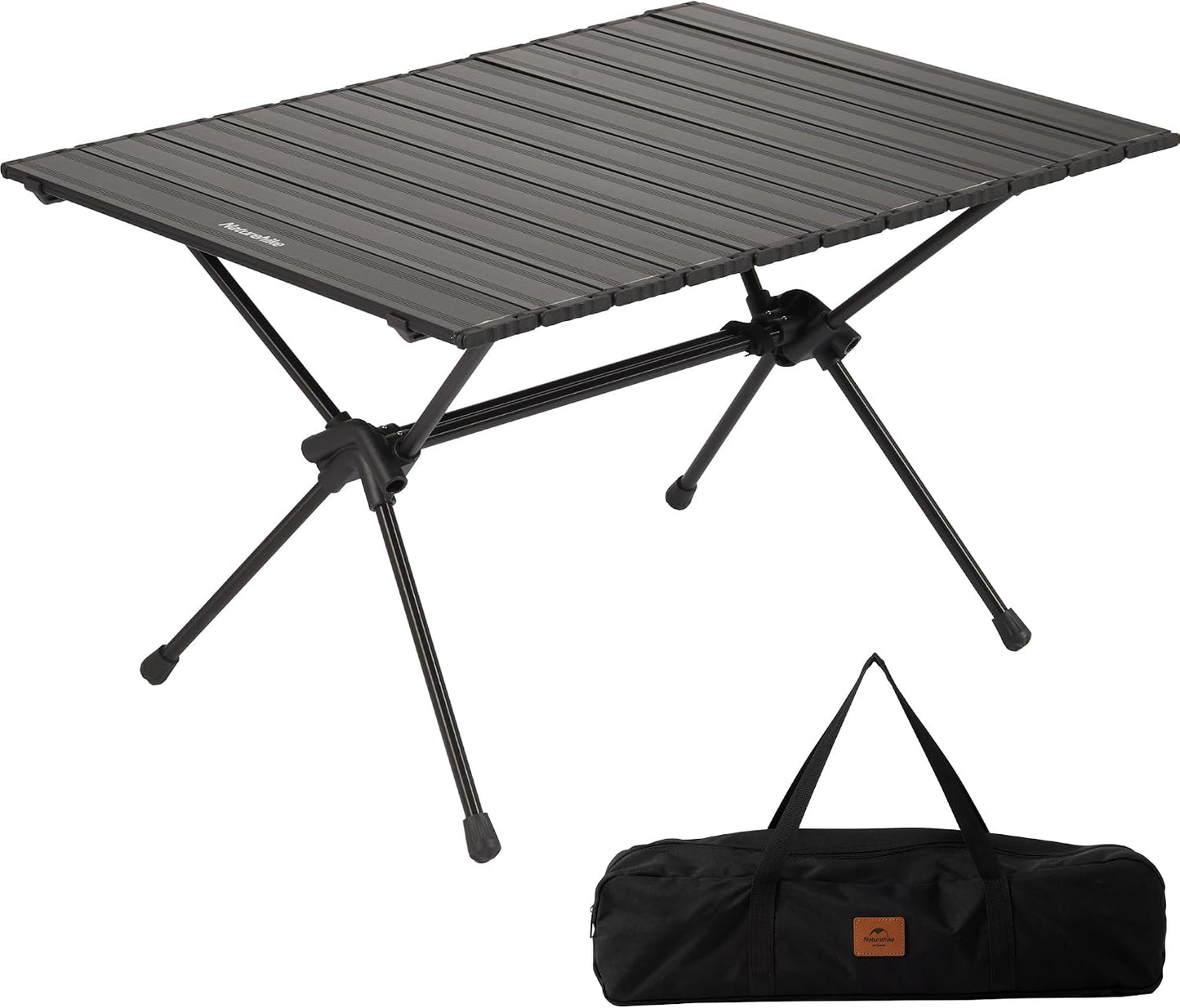 Mesa campamento ajustable aluminio ultraligera con bolsa