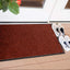 Alfombra entrada cepillo 3x5ft resistente rojo/negro