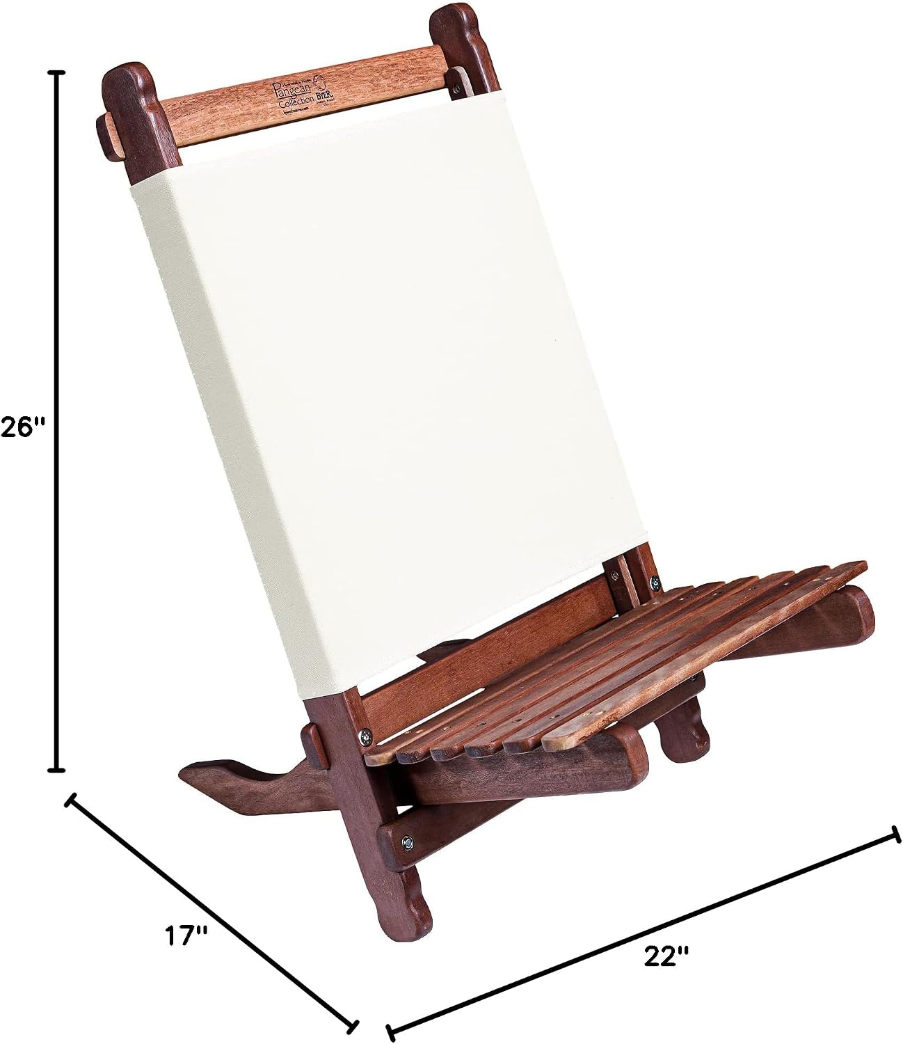Silla tumbona plegable madera lona camping playa color
