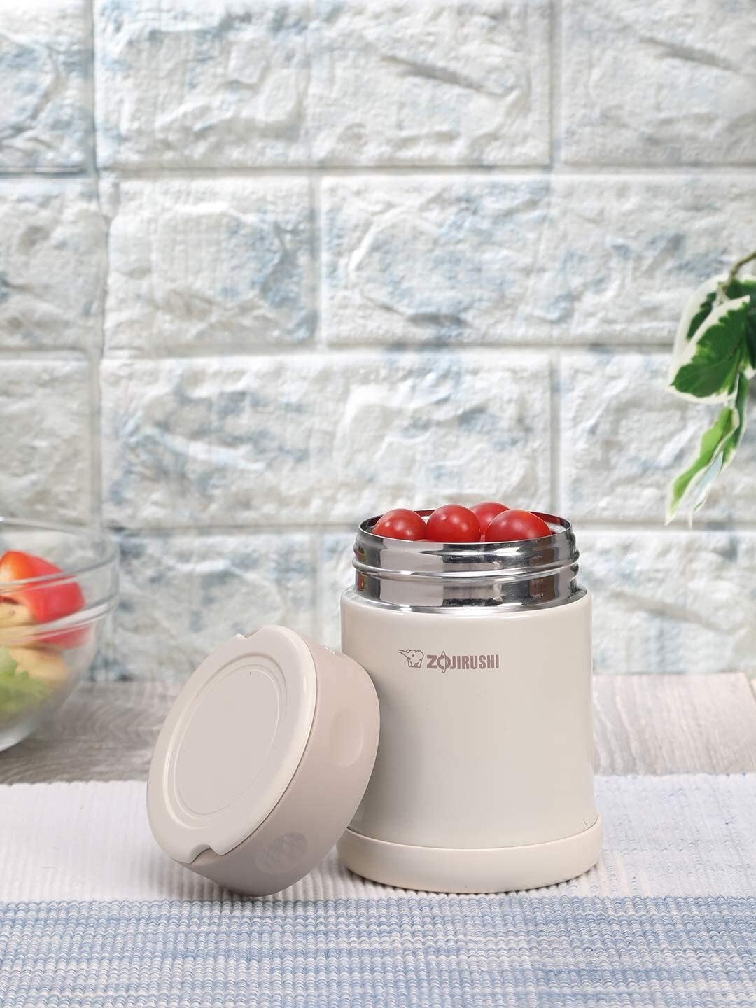 Tarro alimentos acero inox 25oz color crema