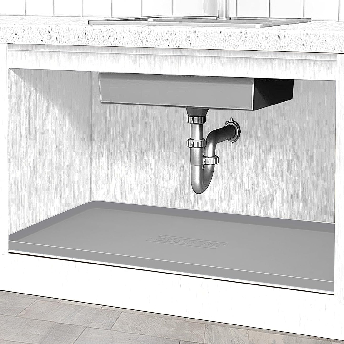 Alfombrilla silicona impermeable fregadero cocina baño 28x22