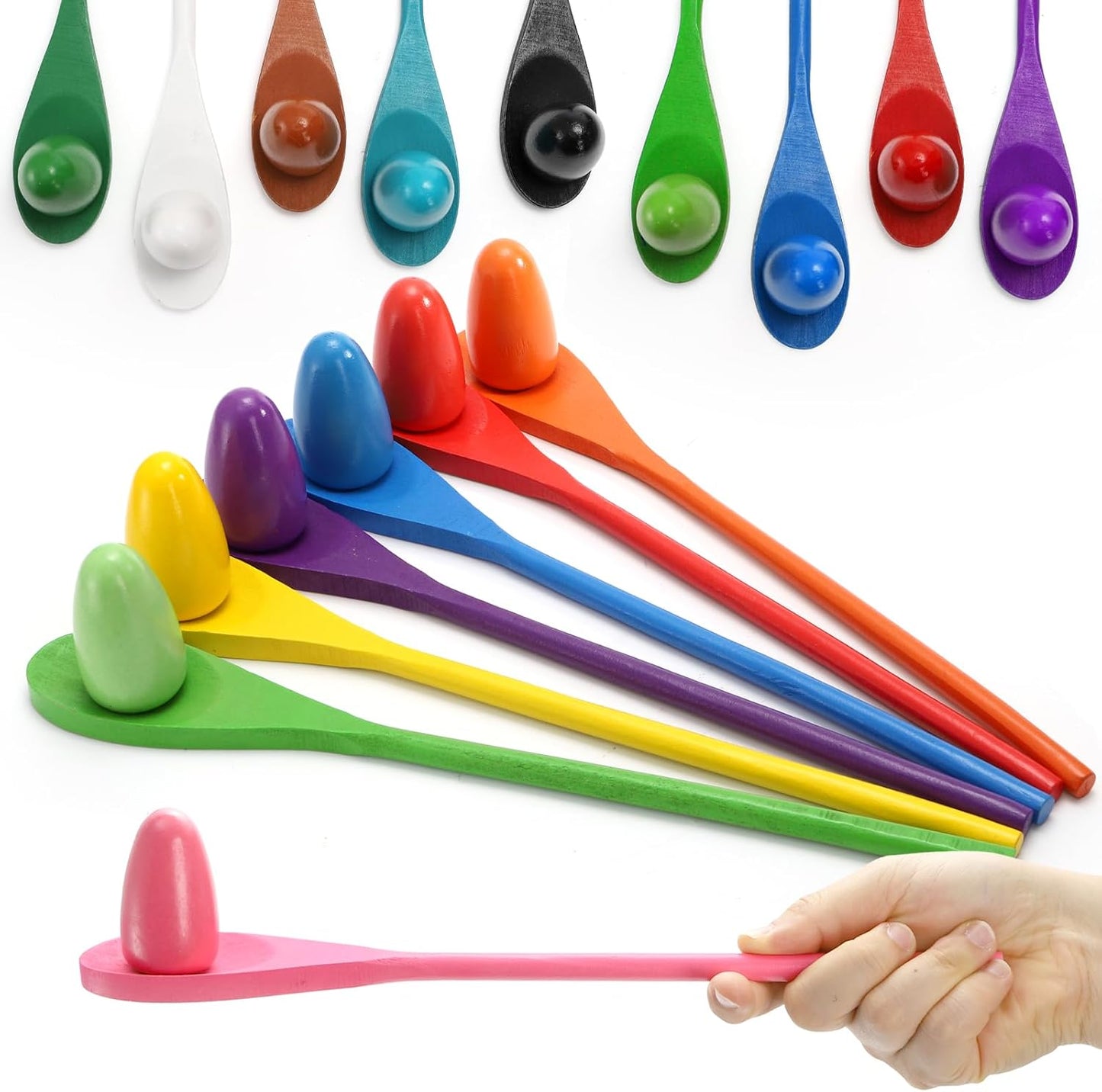 Set 24 Pzas Huevos Pascua y Cuchara para 12 Jugadores