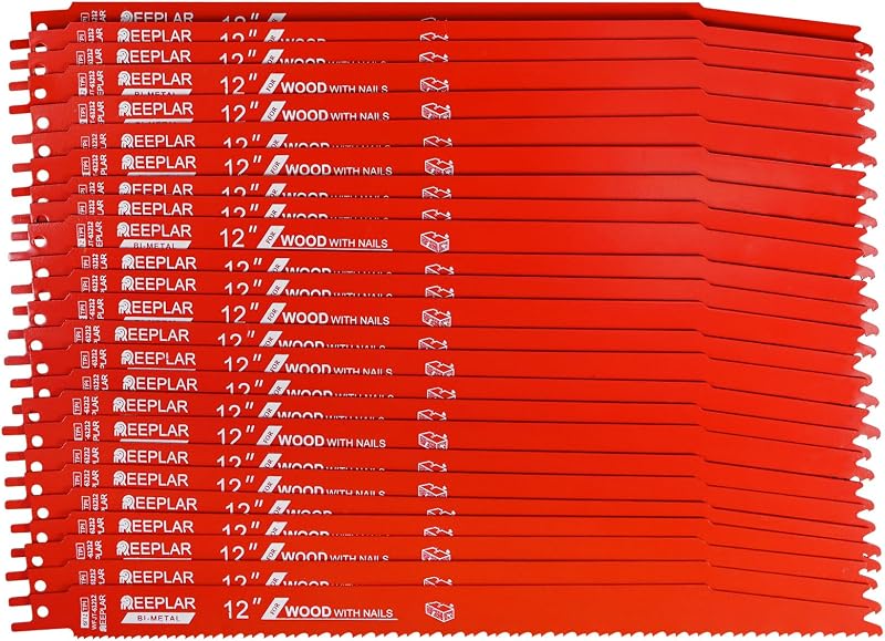 Pack 25 Hojas Sierra Recíproca 12pulg 6/12 TPI