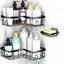 Organiz. estante ducha tipo caddy autoadhesivo negro