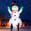 Muñeco nieve inflable 10ft luces LED decoración exterior