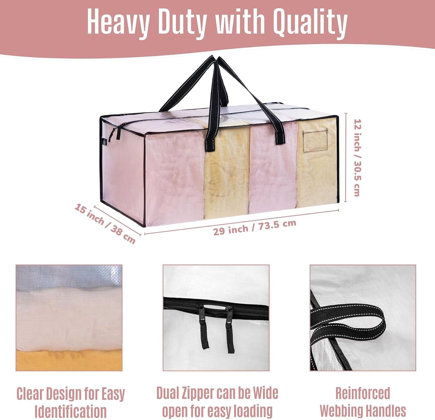 Bolsas mudanza resistentes transparentes set 10