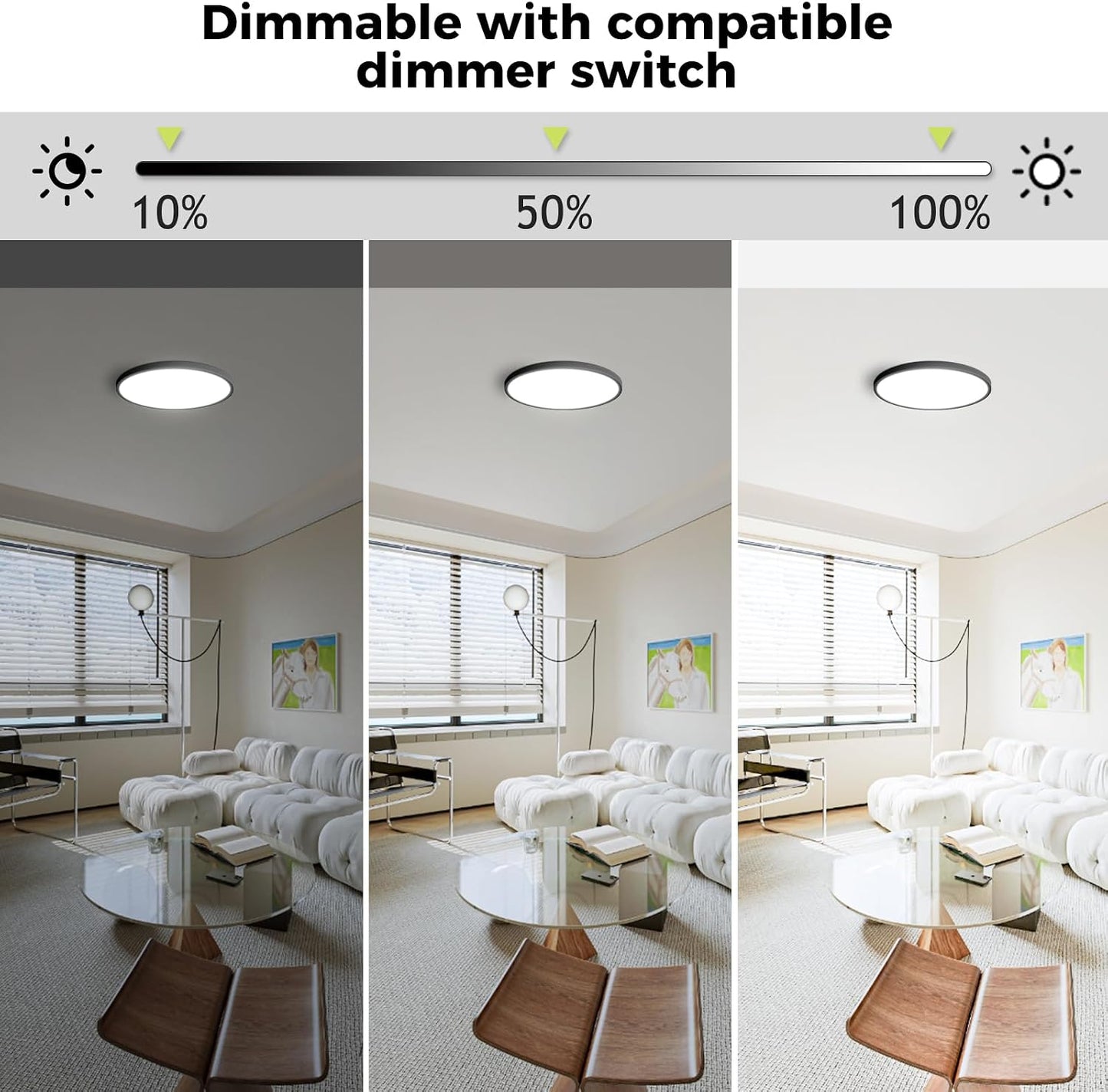 2 Lámparas Led Techo 13pulg 24w Regulables