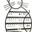 Organiz. joyas forma gato 48 agujeros para niñas negro