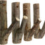 4 Ganchos Madera Rústica con Tronco 0.8-1.2"