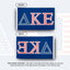 Bandera fraternidad DKE 3x5ft decoración griega