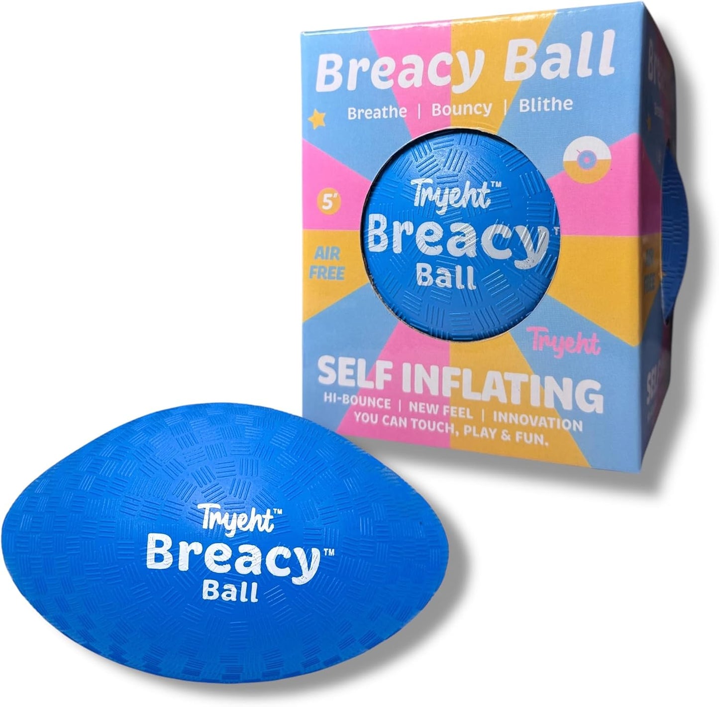 Bola inflable automática neon azul para set al aire libre