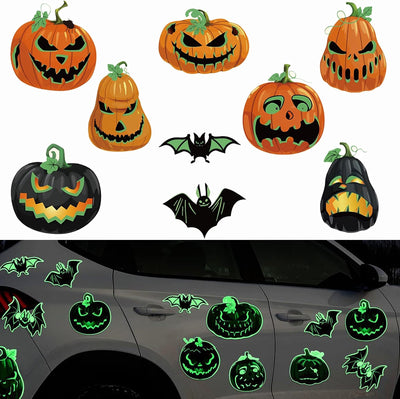 Imanes luminosos Halloween murciélagos calabazas decoración
