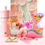 Cesta regalo rosa para mujer 14 pzas accesorios baño spa