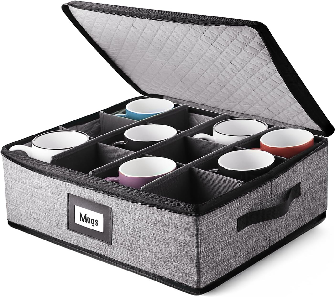 Organiz. tazas café apilable con divisores 12