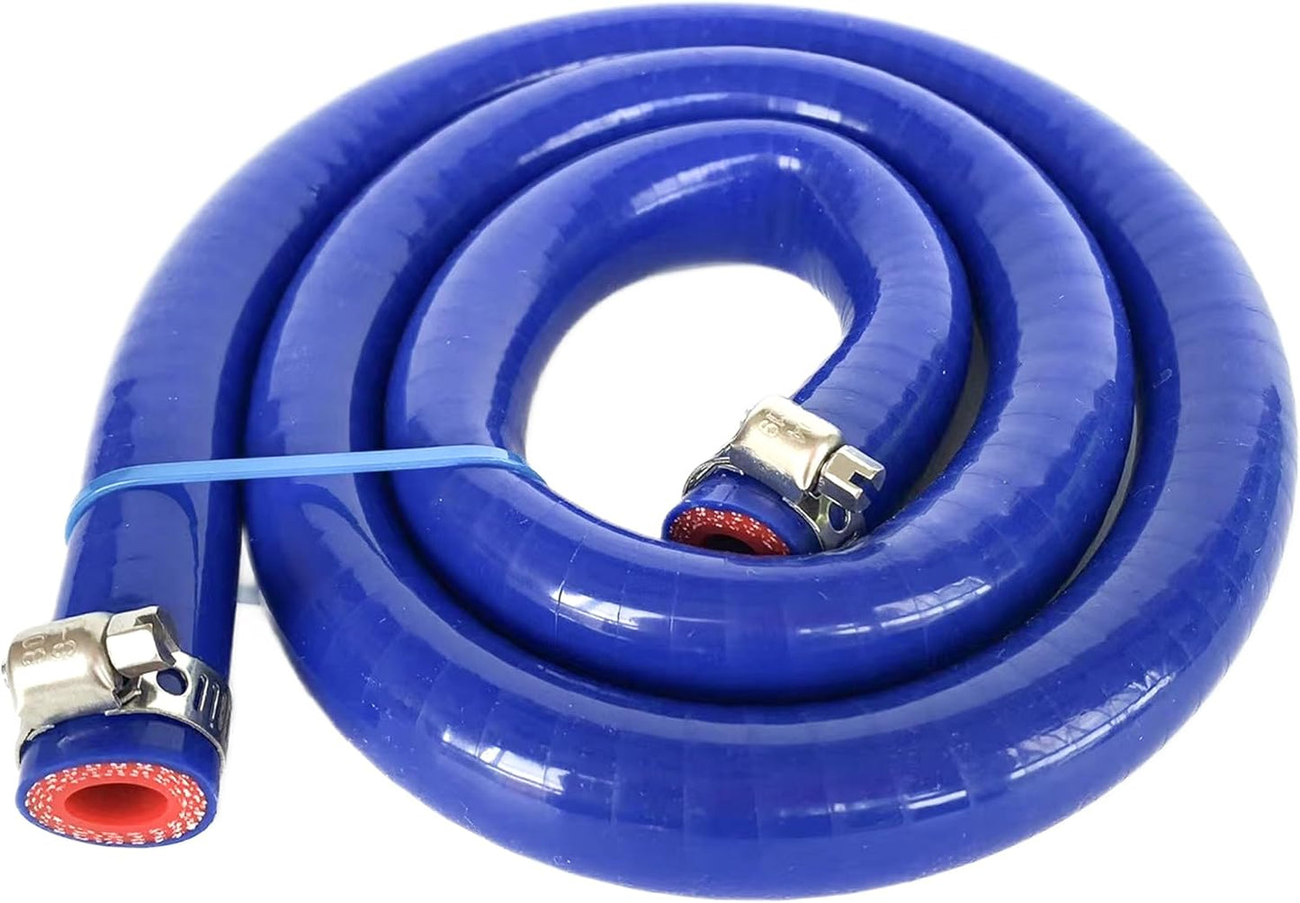 Manguera silicona reforzada 5FT azul para calentador