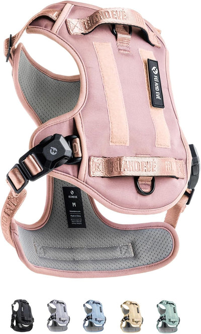 Arnés perro 3 puntos hebilla magnética nailon 900d rosa