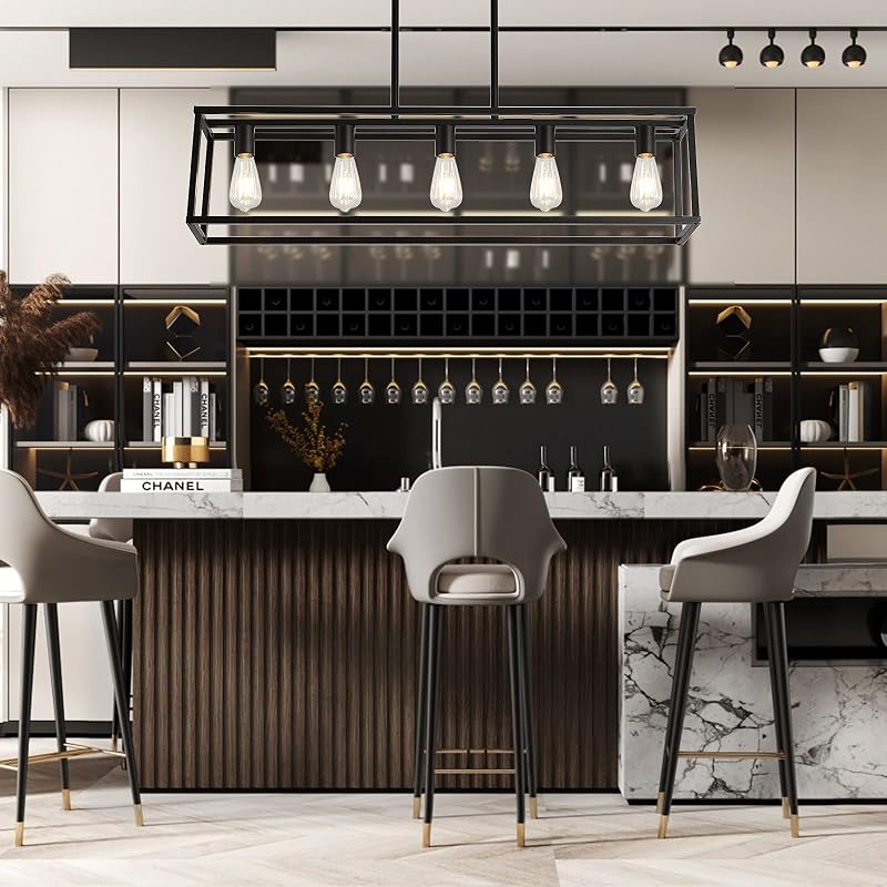 Lámpara colgante isla cocina 5 luces moderna