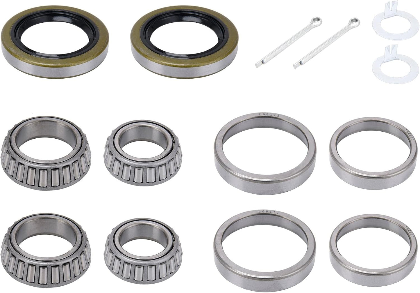 Set 2 rodamientos eje remolque 1.719" 3500lb sello grasa
