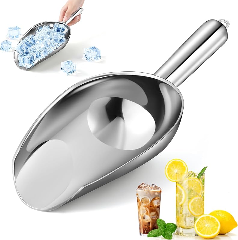 Pala acero inox 12oz para congelador lavavajillas con mango largo