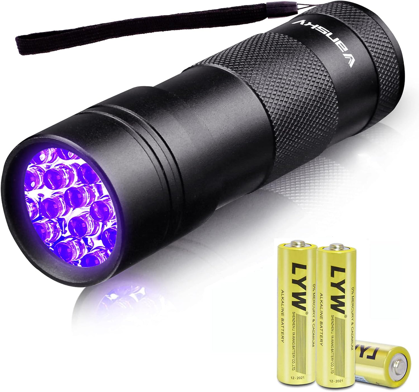 Linterna UV detector orina mascotas y chinches 12-21 LED