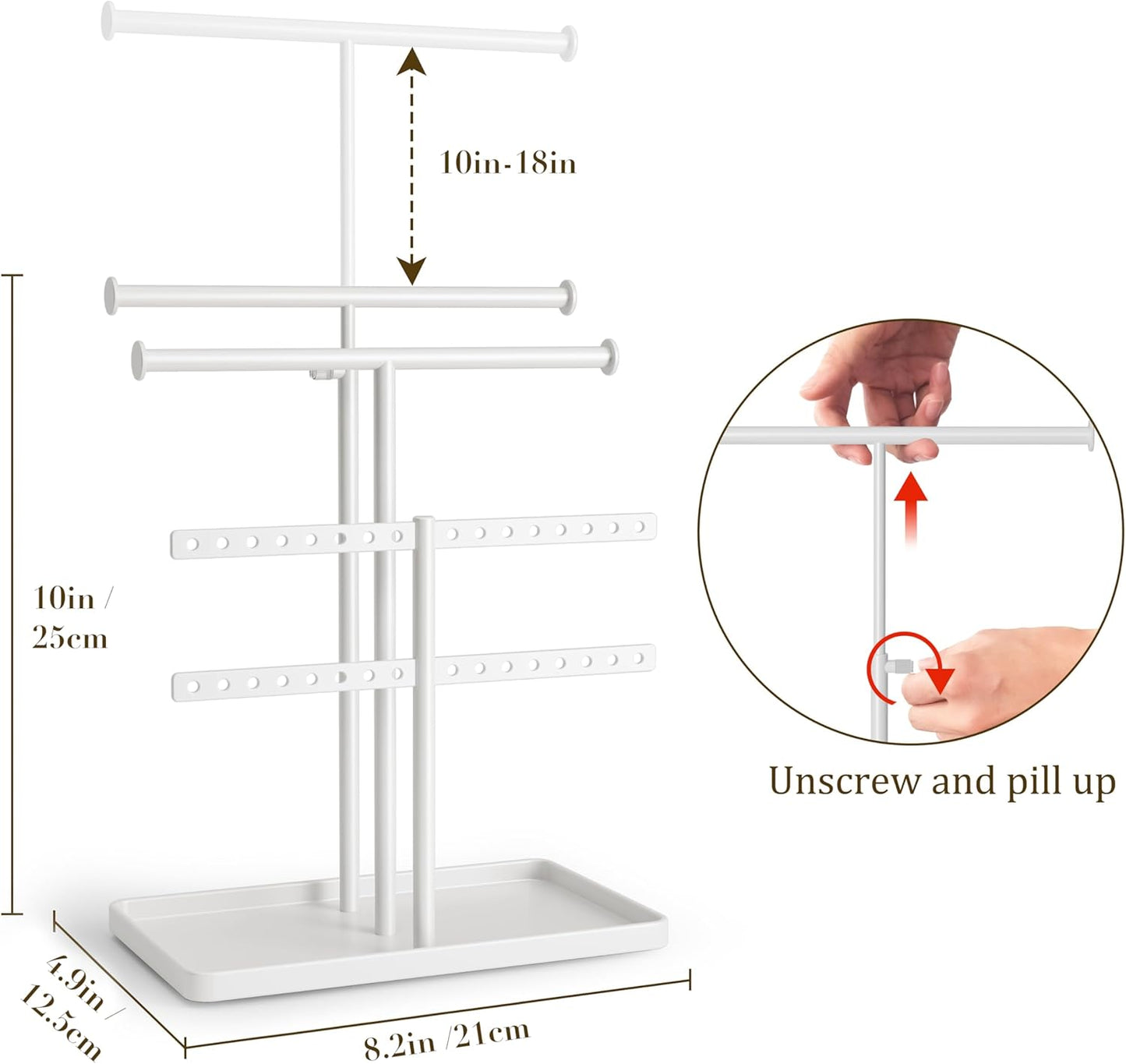 Soporte joyas árbol colgar pulseras y pendientes