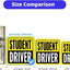 Imán conductor estudiantil alta visibilidad 2unid amarillo/negro